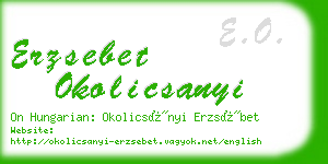 erzsebet okolicsanyi business card